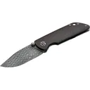 Boker Knives M4 Sherman Pocket Knife 3.03" Clip Point Damascus Blade Micarta Handle Black - Boker