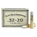 Black Hills Cowboy Action 32-20 WCF Ammo 115 Grain Flat Nose Case of 500 (10 Boxes of 50) - Black Hills
