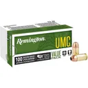 Remington UMC 380 ACP Ammo 88 Grain Jacketed Hollow Point Case of 600 (6 Boxes of 100) - Remington
