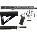 AR-STONER AR-15 Enhanced Build Kit with Upper Receiver Assembly 5.56x45mm NATO 16" Barrel Mid Length 15" M-LOK Handguard, Complete Lower Parts Kit with Magpul MOE Furniture Black - AR-STONER