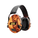 Sordin Supreme Pro X Electronic Ear Muffs with LED Light Gel Ear Cups Blaze Orange - Sordin