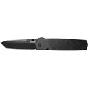 Cold Steel Hatamoto Pocket Knife 4" Tanto Point CPM 20CV Black PVD Blade Carbon Fiber Handle Black - Cold Steel