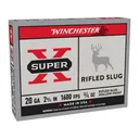 Winchester Super X 20 Gauge Rifled Slug 2-3/4" 3/4oz Case of 250 (50 Boxes of 5) - Winchester