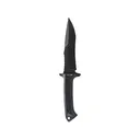 Skallywag Tactical Riptide Fixed Blade Knife 6.35" Partially Serrated Spear Point D2 Black PVD Blade G-10 Handle Black - Skallywag Tactical