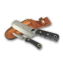 Knives of Alaska Brown Bear Combination Fixed Blade Hunting Knife Set Rubber Handles Black - Knives Of Alaska