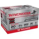 Winchester Super X 20 Gauge Ammo 2-3/4" #3 Buckshot 20 Pellets Case of 150 (10 Boxes of 15) - Winchester