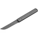 Boker Knives Wasabi Pocket Knife 2.87" Drop Point Stainless Steel Damascus Blade Titanium Handle Gray - Boker