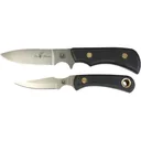 Knives of Alaska Trekker Elk Hunter/Cub Bear Combo Fixed Blade Knife Set D2 Tool Steel Blades SureGrip Handle Black - Knives Of Alaska