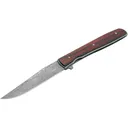 Boker Knives Urban Trapper Pocket Knife 3.46" Drop Point Stainless Steel Damascus Blade Cocobolo Handle Wood - Boker
