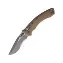 Microtech Amphibian S/E Pocket Knife 3.9" Clip Point Bohler M390MK Apocalyptic Partially Serrated Blade Fluted G-10 Handle Tan - Microtech Knives
