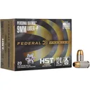 Federal Premium Personal Defense 9mm Luger +P Ammo 124 Grain Federal HST Jacketed Hollow Point Case of 200 - Federal Premium