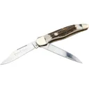 Boker Knives Traditional Series 2.0 Folding Hunter Pocket Knife 4" Clip Point, Drop Point D2 Satin Blade Stag Handle Bone - Boker Knives