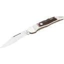 Boker Knives Traditional Series 2.0 Folding Hunter Single Blade Pocket Knife 3.62" Clip Point D2 Satin Blade Stag Handle Bone - Boker