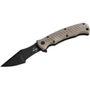 Boker Knives Micro Tracker Pocket Knife 3.12" Clip Point 154CM Black PVD Blade Micarta Handle Brown - Boker