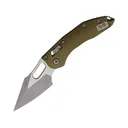 Microtech Stitch S/E Pocket Knife 3.7" Wharncliffe Bohler M390MK Apocalyptic Blade Fluted Aluminum Handle OD Green - Microtech Knives