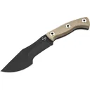 Boker Knives Mini Tracker 2.0 Fixed Blade Knife 5.31" Drop Point 1095 Black Powder Coat Blade Micarta Handle Brown - Boker