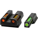 HIVIZ LiteWave H3 Tritium Fiber Optic Sight Set for Springfield Green/Orange - Hiviz