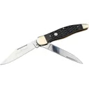 Boker Knives Traditional Series 2.0 Folding Hunter Pocket Knife 4" Clip Point, Drop Point D2 Satin Blade Jigged Bone Handle Black - Boker