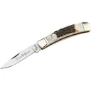 Boker Knives Traditional Series 2.0 Gentleman's Lockback Pocket Knife 2.95" Drop Point D2 Satin Blade Stag Handle Bone - Boker