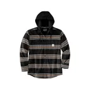 Carhartt Men's Rugged Flex Relaxed Fit Fleece Lined Hooded Shirt Jacket Carhartt Brown/Black Large Tall - Carhartt