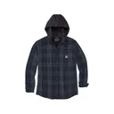 Carhartt Men's Rugged Flex Relaxed Fit Fleece Lined Hooded Shirt Jacket Navy XL Tall - Carhartt