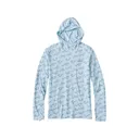 Orvis Men's Sun Defense Printed Hoodie Blue Mist Tarpon Large - Orvis