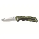 Buck Knives 660 Pursuit Pocket Knife 3.5" Partially Serrated Drop Point with Gut Hook 420HC Satin Blade Nylon Handle Black/Green - Buck Knives