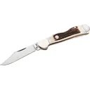 Boker Knives Traditional Series 2.0 Mini Copper Lock Pocket Knife 2.6" Clip Point D2 Satin Blade Stag Handle Bone - Boker