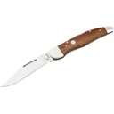Boker Knives Traditional Series 2.0 Folding Hunter Single Blade Pocket Knife 3.62" Clip Point D2 Satin Blade Wood Handle Brown - Boker