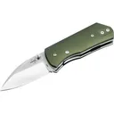 Boker Knives Lefti Pocket Knife 2.24" Sheepsfoot Sandvik 12C27 Satin Blade Aluminum Handle Green - Boker Knives