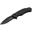 Boker Knives Savior 2 Pocket Knife 3.35" Drop Point Sandvik 12C27 Black Blade Fiberglass Reinforced Plastic Handle Black - Boker