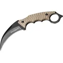 Boker Knives Spike Karambit Fixed Blade Knife 4.02" Karambit 440A Black Blade G-10 Handle Desert Tan - Boker Knives