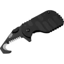 Boker Knives Rescom 2.0 Pocket Knife 2.09" Rescue Hook D2 Black Blade Zytel Handle Black - Boker