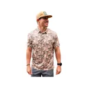 Burlebo Men's Performance Short Sleeve Polo Pintail Camo Medium - Burlebo