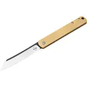 Boker Knives Zenshin Pocket Knife 2.95" Reverse Tanto 440C Satin Blade Brass Handle - Boker Knives