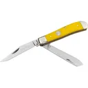 Boker Knives Traditional Series 2.0 Mini Trapper Pocket Knife 2.8" Clip Point, Spey Point D2 Satin Blade Delrin Handle Yellow - Boker