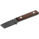 Boker Knives Thicker Clipper Fixed Blade Knife 2.14" Tanto Point D2 Dark Stonewash Blade Micarta Handle Brown - Boker Knives