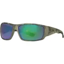 Huk Men's Spearpoint Polarized Sunglasses Matte Southern Tier Suhphantis Green Mirror Lens - Huk