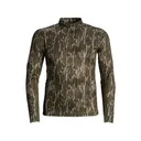 Blocker Outdoors Men's Finisher Turkey Performance Quarter Zip Shirt Mossy Oak Bottomland Large - Blocker Outdoors