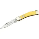 Boker Knives Traditional Series 2.0 Gentleman's Lockback Pocket Knife 2.95" Drop Point D2 Satin Blade Delrin Handle Yellow - Boker