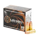 Lehigh Defense Maximum Expansion Carbine Specific 9mm Luger +P Ammo 118 Grain Solid Hollow Point Lead Free Box of 20 - Lehigh Defense