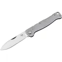 Boker Knives Atlas Backlock Pocket Knife 2.8" Drop Point D2 Satin Blade Steel Handle Steel Stonewash - Boker