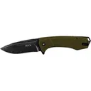 Buck Knives 713 Ruckus Pocket Knife 3.5" Drop Point D2 Black Stonewash Blade Aluminum Handle Green - Buck Knives