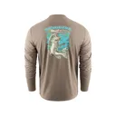 Grundens Men's Bass Popper Tech T Shirt Otter Large - Grundens