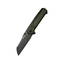 Sencut Draxor Pocket Knife 3.7" Sheepsfoot 9Cr18MoV Black Blade G-10 Handle Green/Black - Sencut