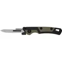 Kershaw LoneRock RBK2  Pocket Knife 2.8" Drop Point Surgical Edge 60 Satin Blade Glass Filled Nylon/Rubber Handle Black/OD Green - Kershaw Knives