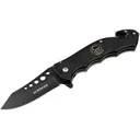 Boker Knives Special Forces Assisted Opening Pocket Knife 3.15" Clip Point 440A Black Blade Aluminum Handle Black - Boker