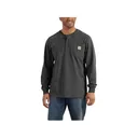 Carhartt Men's Loose Fit Heavyweight Long Sleeve Henley Shirt Carbon Heather XL Tall - Carhartt