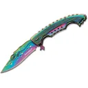 Boker Knives Rainbow Mermaid Pocket Knife 3.74" Clip Point 440A Rainbow Blade 440A Handle Rainbow - Boker