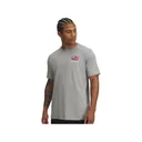 Under Armour Men's Freedom Left Chest T Shirt Steel Medium Heather/White Large - Under Armour